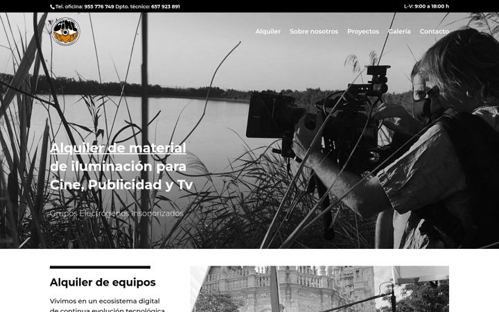 Screenshot of cinelumen.com