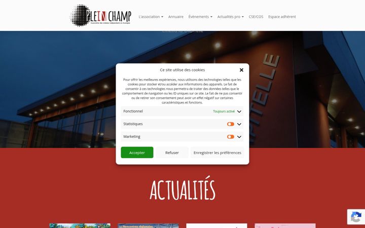 Zrzut ekranu cinema-auvergne.fr