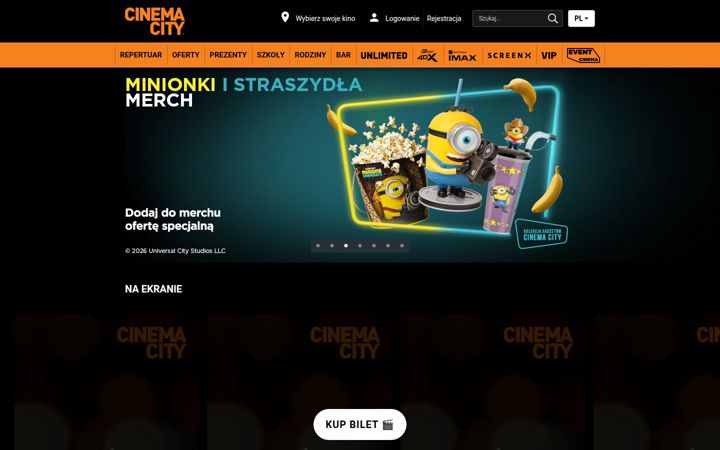 Screenshot of cinema-city.pl