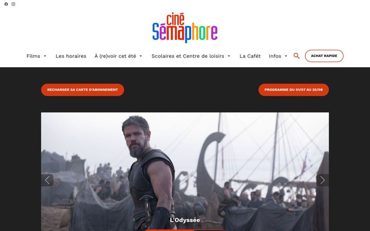 Screenshot von cinema-semaphore.fr