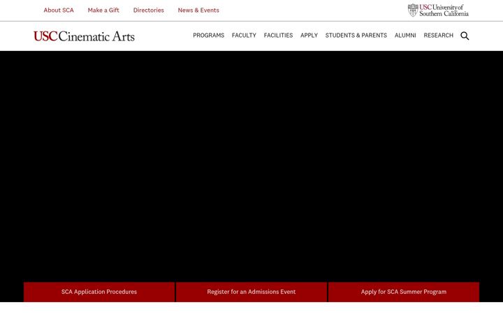Screenshot von cinema.usc.edu