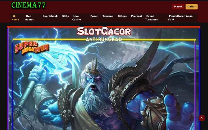 Screenshot of cinema77slot.com
