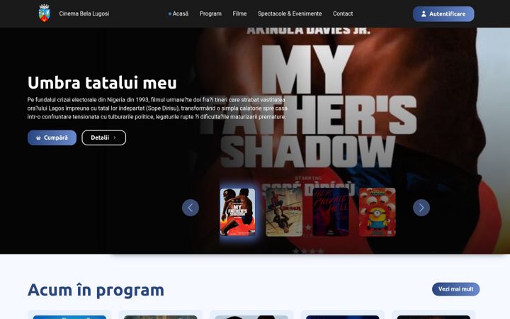 Zrzut ekranu cinemabelalugosi.ro
