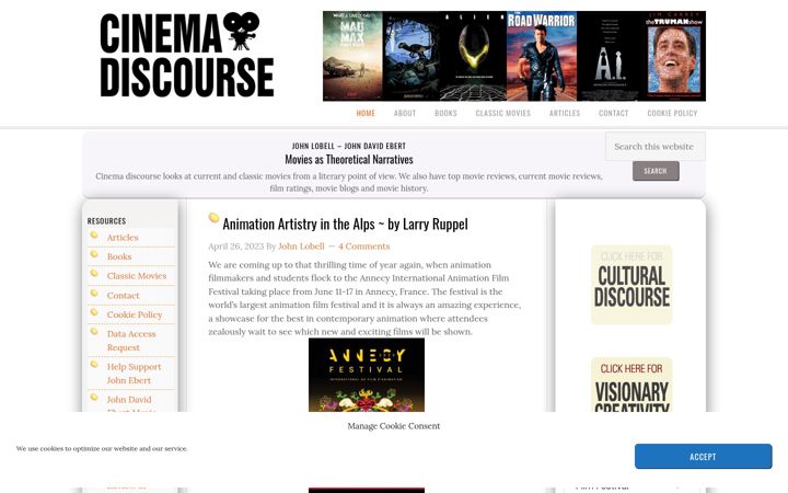 Screenshot of cinemadiscourse.com