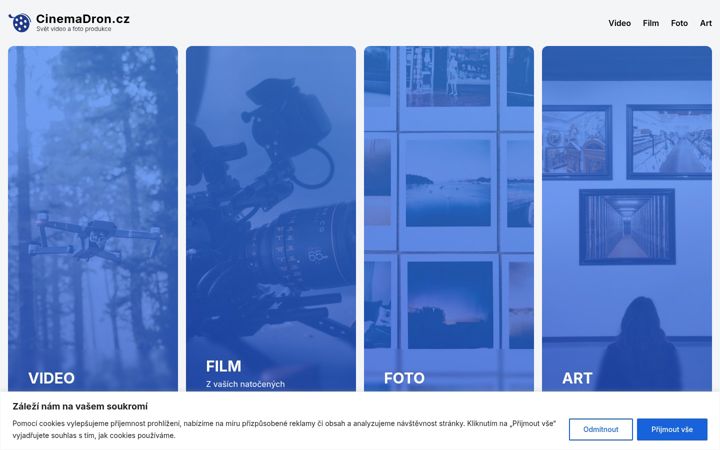Captura de ecrã de cinemadron.cz