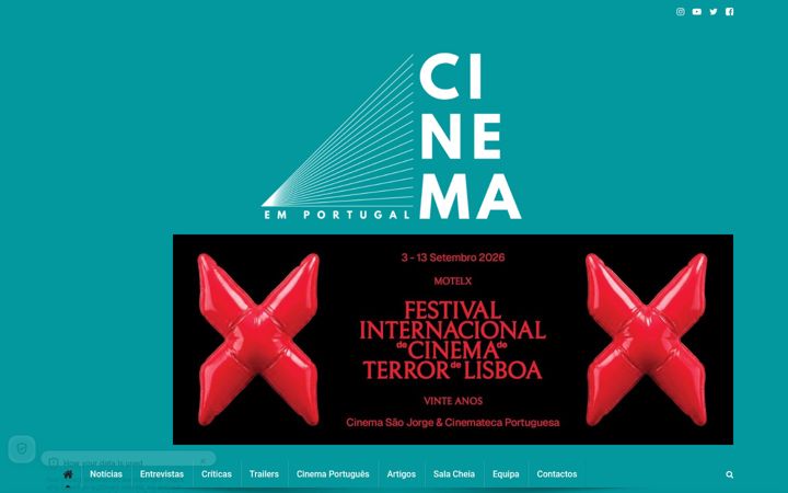 Snimka zaslona za cinemaemportugal.pt