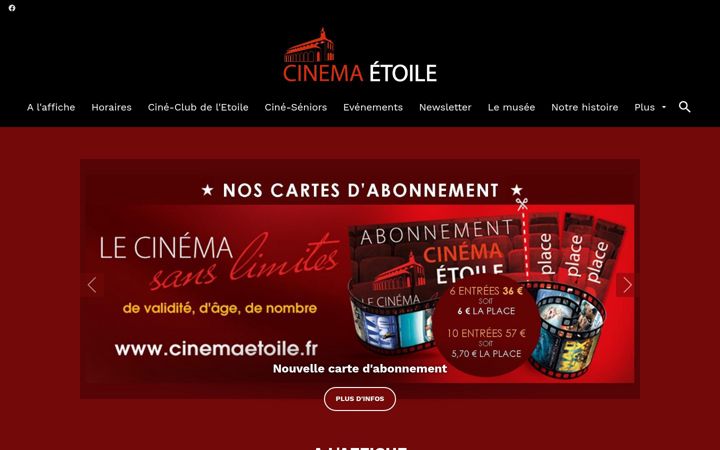 Snímek obrazovky cinemaetoile.fr