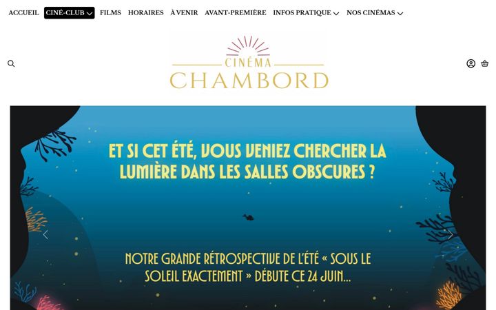 Snímek obrazovky cinemalechambord.fr
