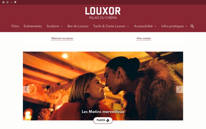 Zrzut ekranu cinemalouxor.fr