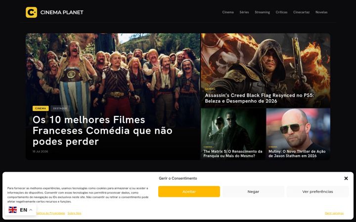 Snimka zaslona za cinemaplanet.pt