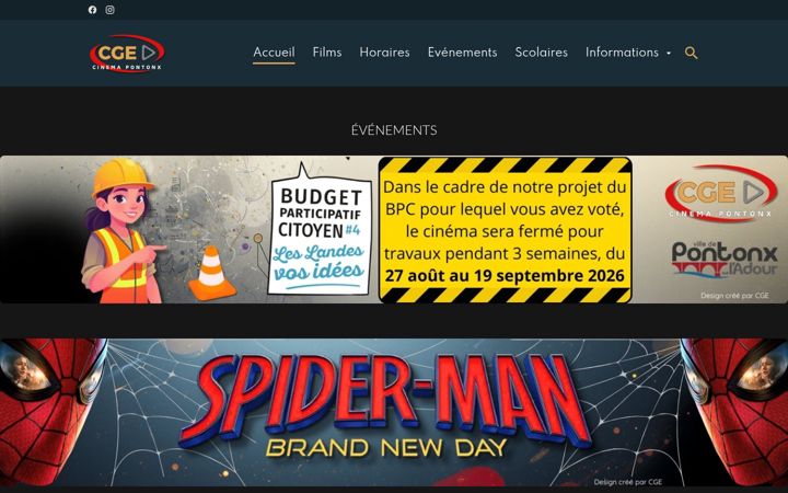 Zrzut ekranu cinemapontonx.fr