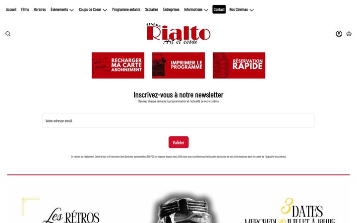Zrzut ekranu cinemarialto.fr