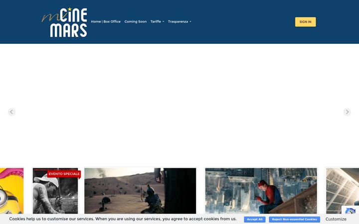 Zrzut ekranu cinemars.it
