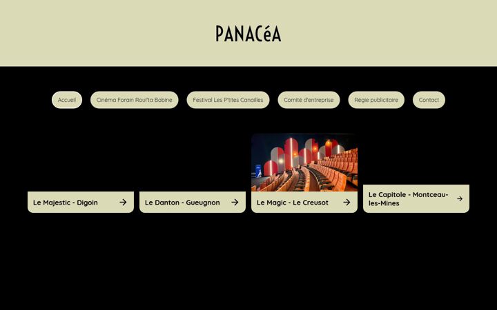 Zrzut ekranu cinemas-panacea.fr