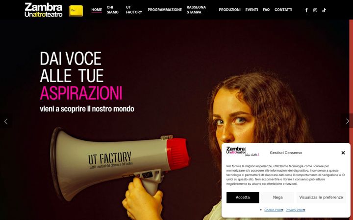 Screenshot of cinemauditoriumzambra.com
