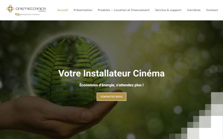 Zrzut ekranu cinemeccanica.fr
