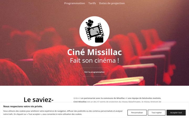 Zrzut ekranu cinemissillac.fr
