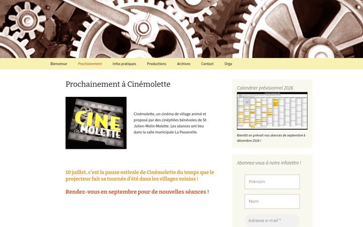 Screenshot of cinemolette.com