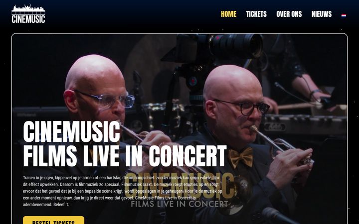 Ekraanipilt saidist cinemusic.nl