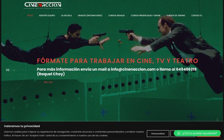 Screenshot of cinenaccion.com