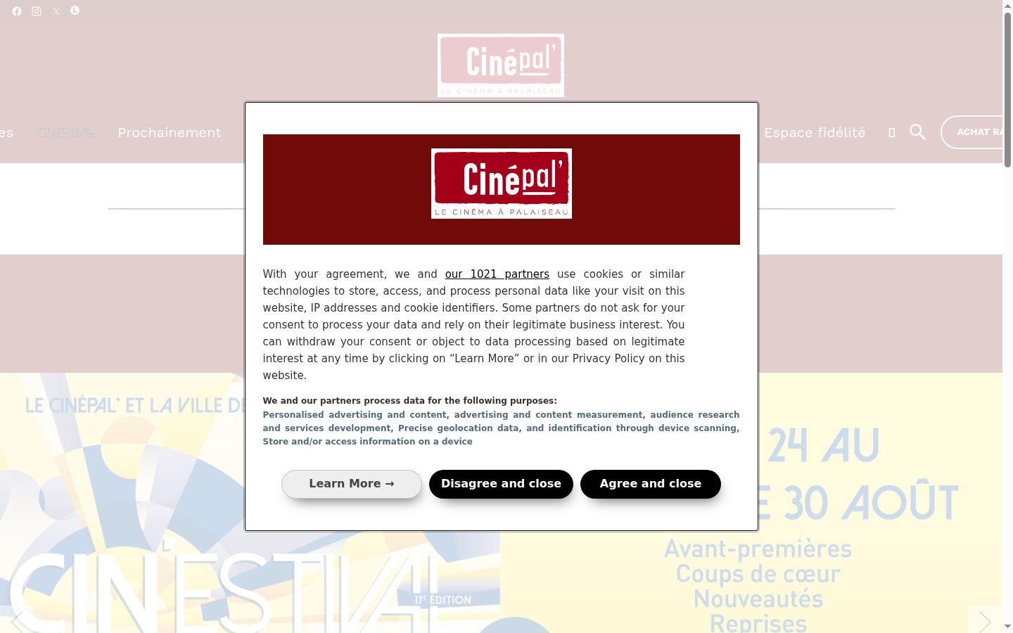 Zrzut ekranu banera zgody wyświetlanego przed jakąkolwiek interakcją