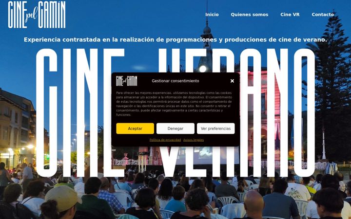 Screenshot of cinepelcamin.com