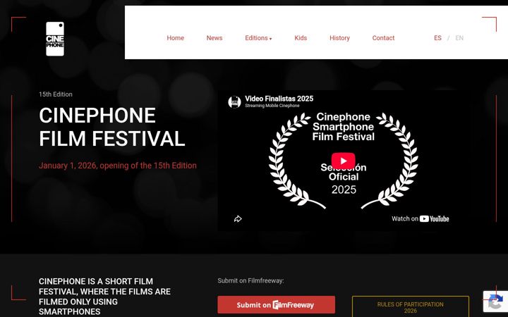 Snímek obrazovky cinephone.es