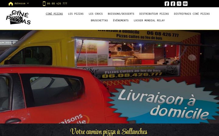 Zrzut ekranu cinepizza74.fr