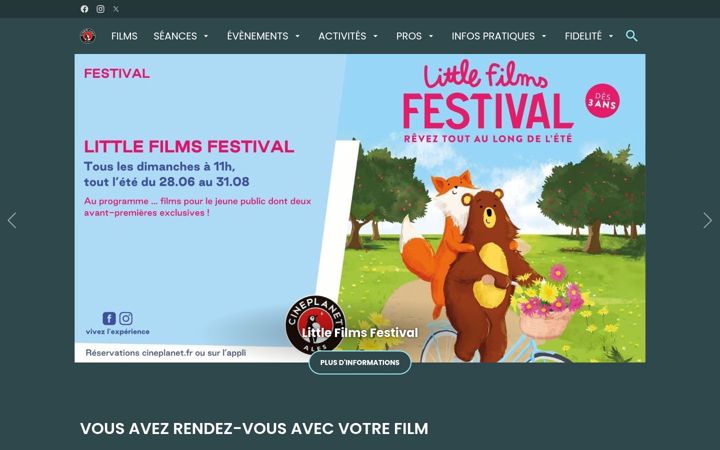 Zrzut ekranu cineplanet.fr