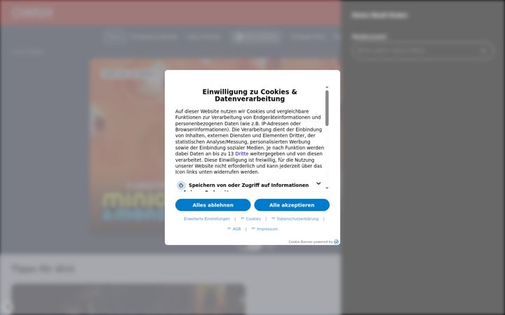 Screenshot of cineplex.de