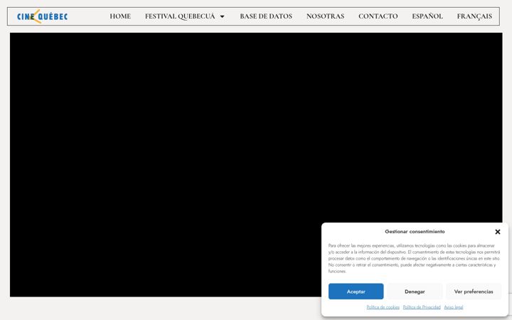 Snímek obrazovky cinequebec.es