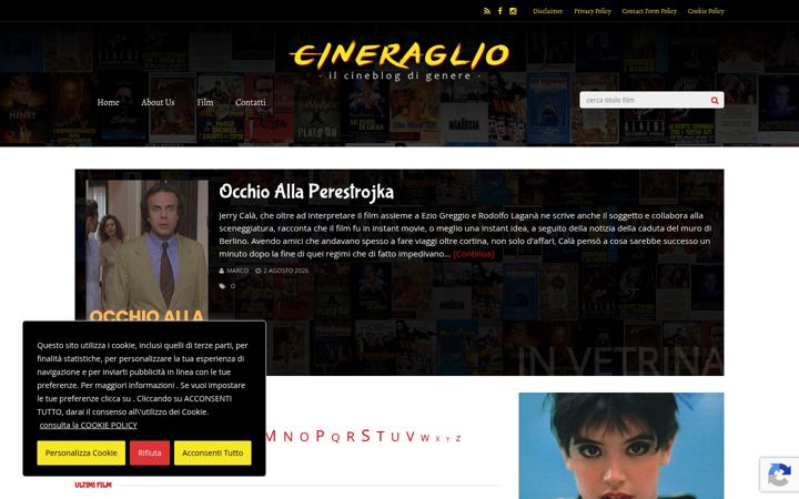 Ekrano kopija cineraglio.it
