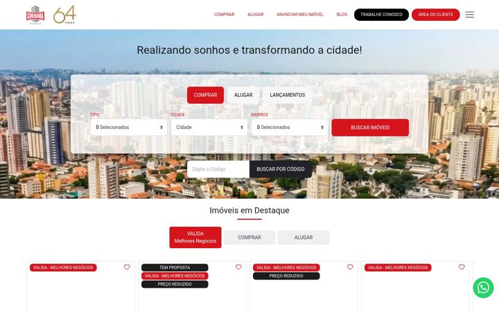 Screenshot di cineramaimoveis.com.br
