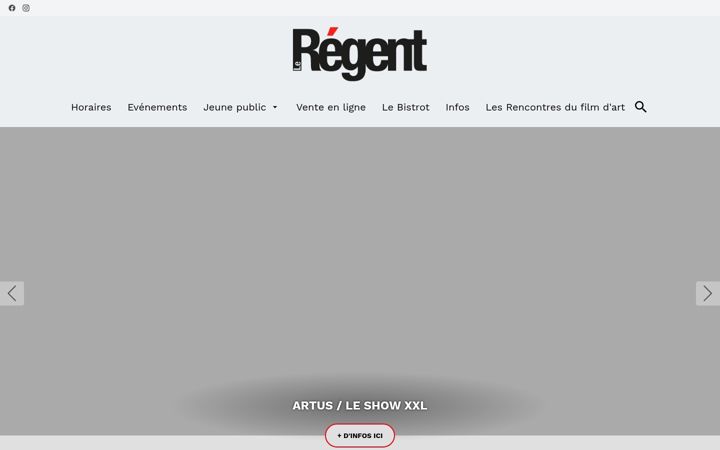 Screenshot ta' cineregent.fr