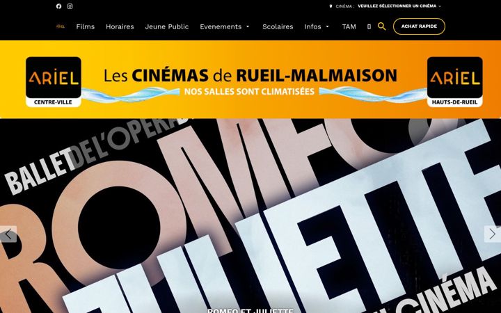 Screenshot ta' cinerueil.fr
