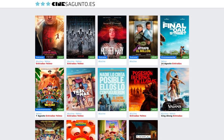 Snímek obrazovky cinesagunto.es