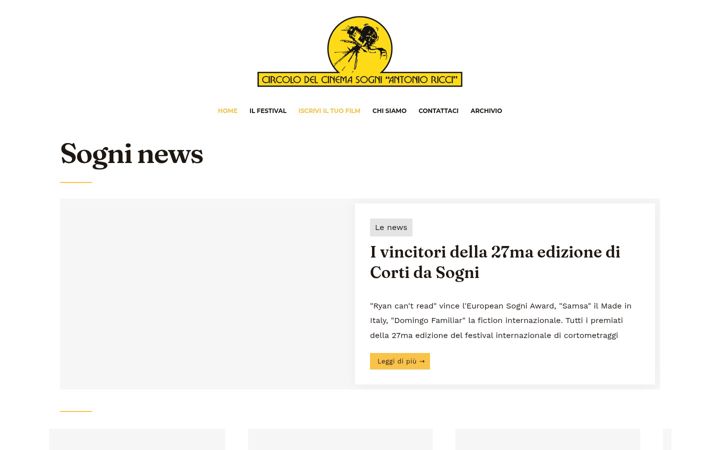 Screenshot von cinesogni.it