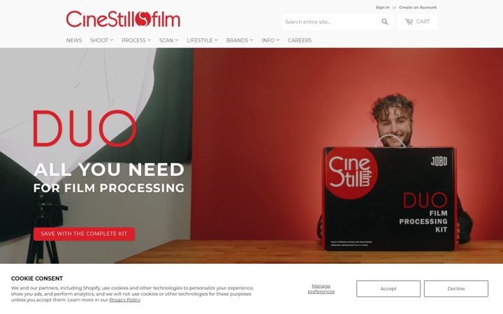 Ekrano kopija cinestillfilm.com