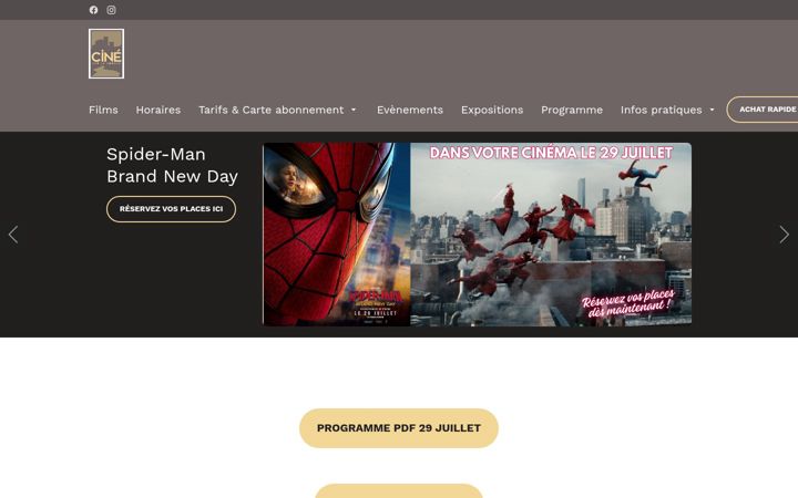 Zrzut ekranu cinesurlasorgue.fr