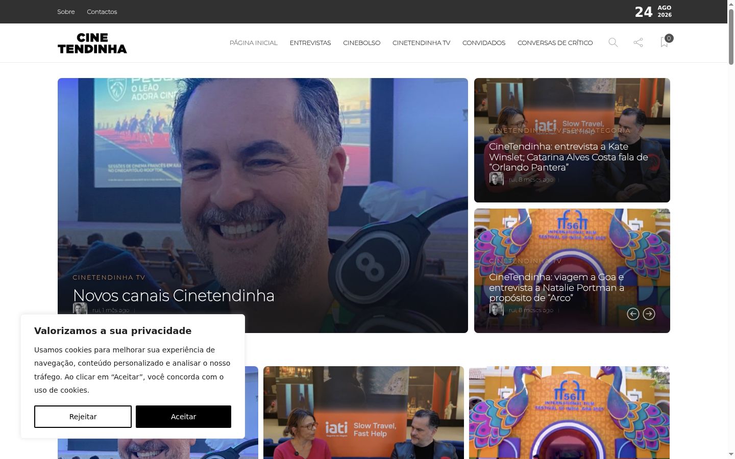 Capture d'écran de la bannière de consentement affichée avant toute interaction
