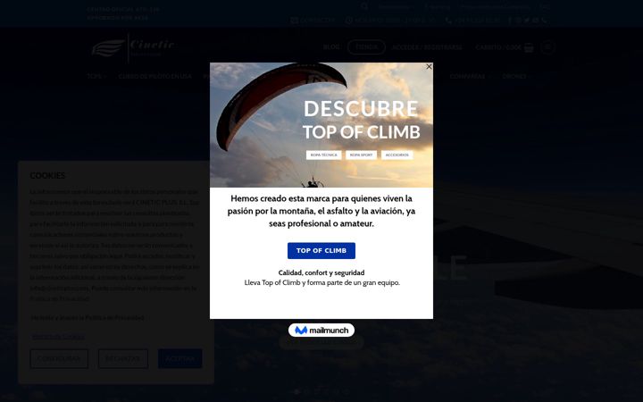 Screenshot of cineticplus.com