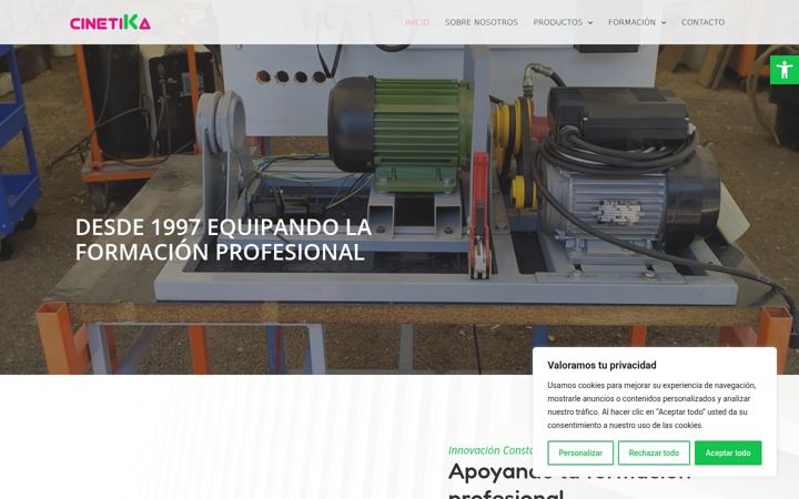 Screenshot ta' cinetik.es