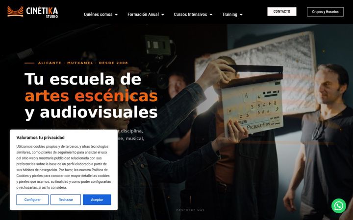 Screenshot of cinetikastudio.com