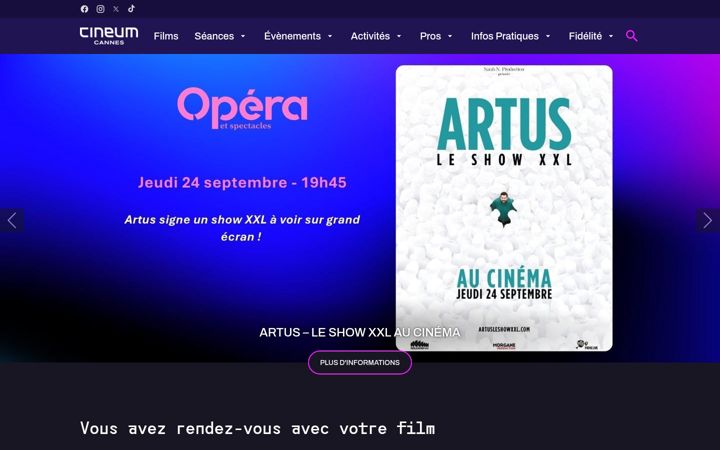 Zrzut ekranu cineum.fr