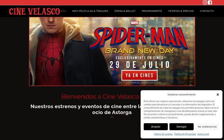 Screenshot ta' cinevelasco.es