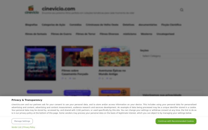 Screenshot of cinevicio.com
