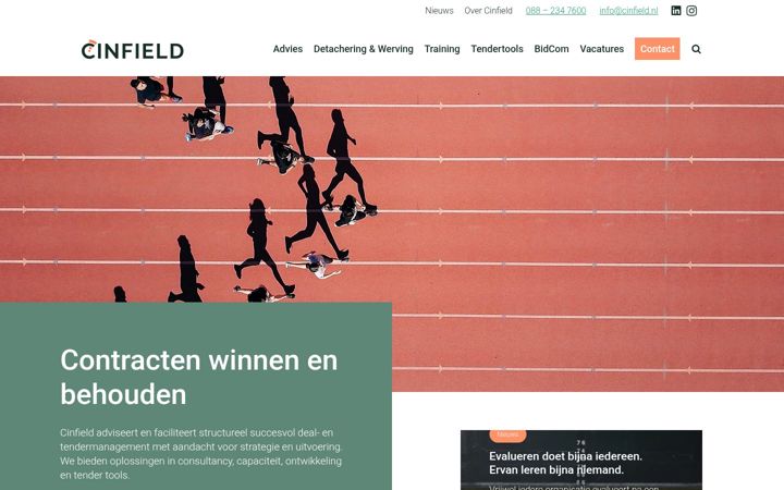Ekraanipilt saidist cinfield.nl