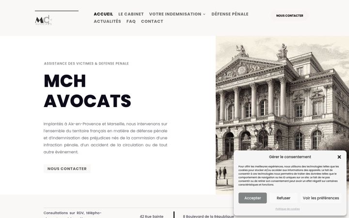 Screenshot of ciniharrisavocat.com