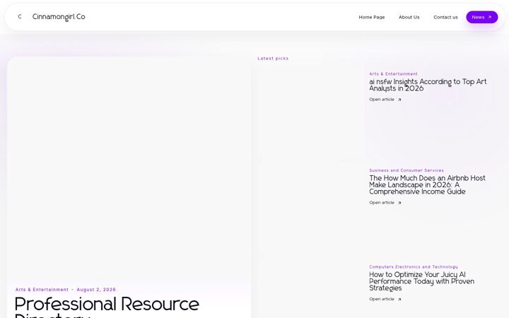 Screenshot of cinnamongirl.co.uk