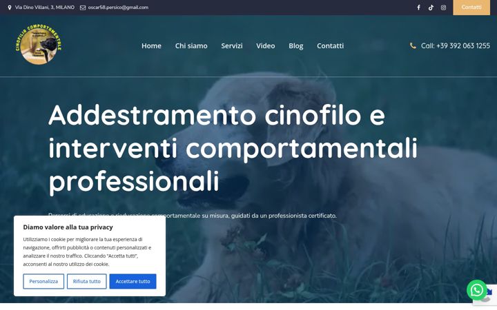 Screenshot of cinofilia-comportamentale.it